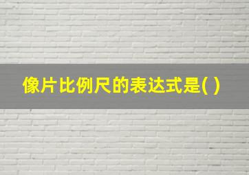 像片比例尺的表达式是( )